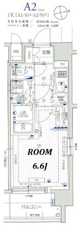 エスリード大阪城南グランデュクスの物件間取画像